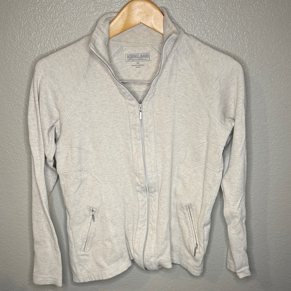 Beige ivory Zip-Up Jacket size XS